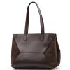 Kožená kabelka Dilia tmavě hnědá