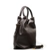Kožená kabelka Eden tmavě hnědá