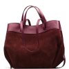 Kožená kabelka Ester bordó