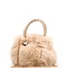 Kabelka Alex Max s kožešinou béžová