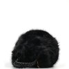 Kabelka Alex Max s kožešinou černá