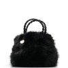 Kabelka Alex Max s kožešinou černá