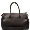 Kožená kabelka Aurelie tmavě hnědá