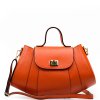 Kožená kabelka Susy oranžová