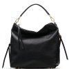 Kožená kabelka Tiara černá