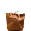 Kožená shopper kabelka Zinia koňakově hnědá