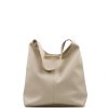 Kožená kabelka Tona béžová