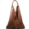 Kožená maxi kabelka Carla hnědáNHP 4340