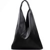 Kožená maxi kabelka Carla černá