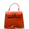 Kožená kabelka Lavinia oranžová