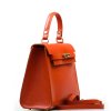 Kožená kabelka Lavinia oranžová