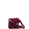 Kožená crossbody kabelka Diana bordó