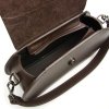Kožená crossbody kabelka Ophelia tmavě hnědá