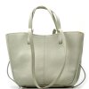 Kožená kabelka Lea světle zelená