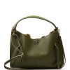 Kožená kabelka Flora olivově zelená