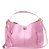 Kožená kabelka Flora růžová