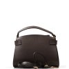 Kožená kabelka Camerona tmavě hnědá