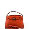 Kožená kabelka Camerona oranžová