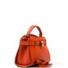 Kožená kabelka Camerona oranžová