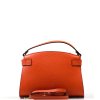 Kožená kabelka Camerona oranžová
