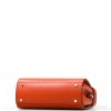 Kožená kabelka Camerona oranžová