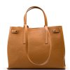 Kožená kabelka Tosca koňakově hnědá