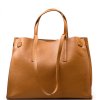 Kožená kabelka Tosca koňakově hnědá