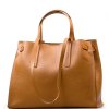 Kožená kabelka Tosca koňakově hnědá