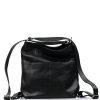 Kožená kabelka - batůžek Yves černá