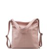Kožená kabelka - batůžek Yves růžová