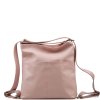 Kožená kabelka - batůžek Yves růžová