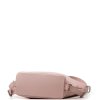 Kožená kabelka - batůžek Yves růžová