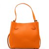 Kožená kabelka Fatin oranžová