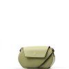 Kožená crossbody kabelka Clio světle zelená