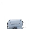 Kožená crossbody kabelka Clio světle modrá