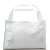 Kožená shopper kabelka Venice bílá