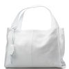Kožená shopper kabelka Venice bílá