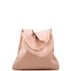 Kožená maxi kabelka Carla růžová