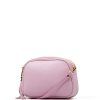 Kožená crossbody kabelka Odette růžová