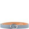 Dámský kožený opasek světle modrý