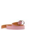 Dámský kožený opasek růžový