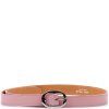 Dámský kožený opasek růžový