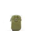Kožená mini kabelka Terri na telefon zelená