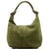 Kožená kabelka Imma olivově zelená