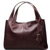 Kožená shopper kabelka Venice bordó