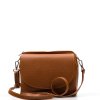 Kožená crossbody kabelka Otilia koňakově hnědá