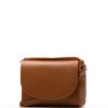 Kožená crossbody kabelka Otilia koňakově hnědá