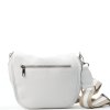 Kožená crossbody ledvinka Merle bílá