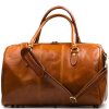Kožená cestovní taška Verity koňakově hnědá