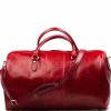 Kožená cestovní taška Josslyn červená